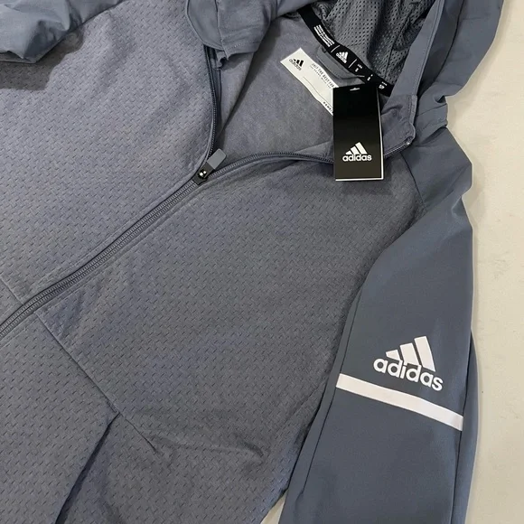 Adidas Charcoal Zip-Up Hoodie - Picture 10 of 16